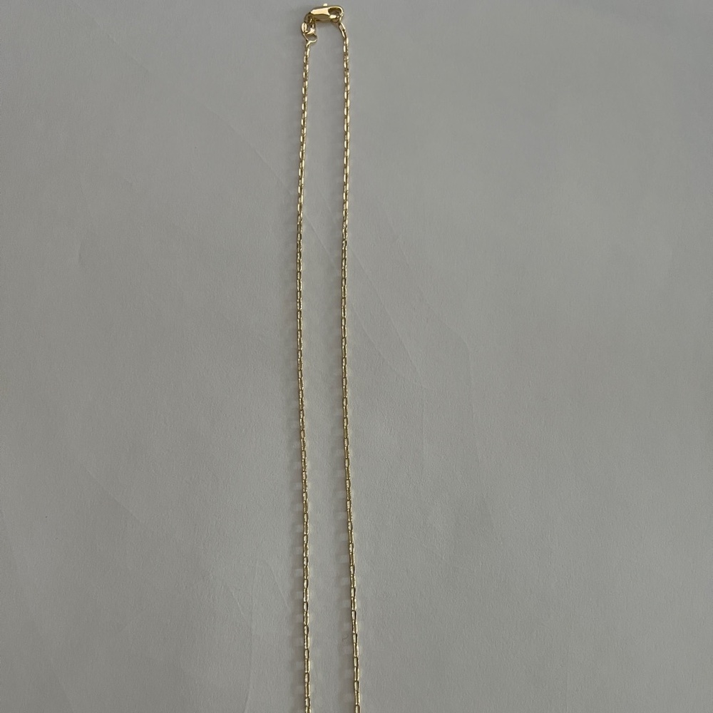 Elegant Small Paperclip 14k Gold Plated Chain Necklace